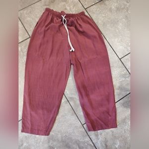 Silk Victoria Secret Wide leg cropped pants